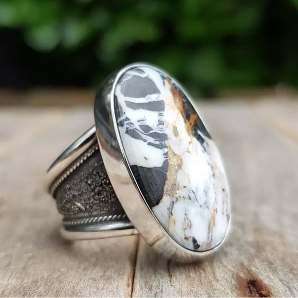 Jewelry - Handmade Moonpilgrim Ring White Buffalo